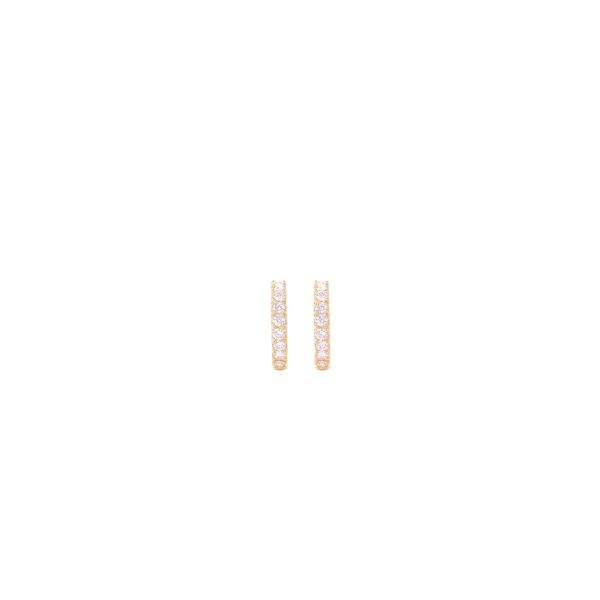 juno small hoops white diamonds gold alveare jewelry