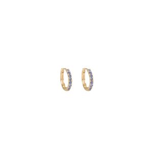 small hoops gold sapphires