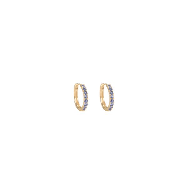 small hoops gold sapphires