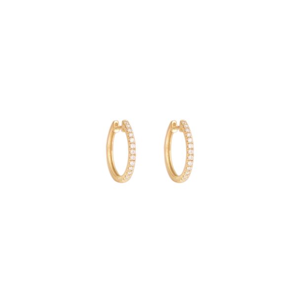 juno big hoops white diamonds gold alveare jewelry