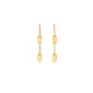 echo medium earrings white diamonds gold alveare jewelry