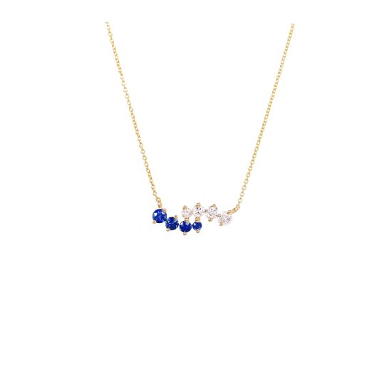 alveare necklace white diamonds gold jewelry caldera sapphires