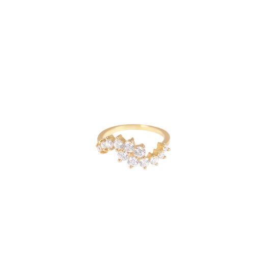 caldera ring white diamonds gold alveare jewelry