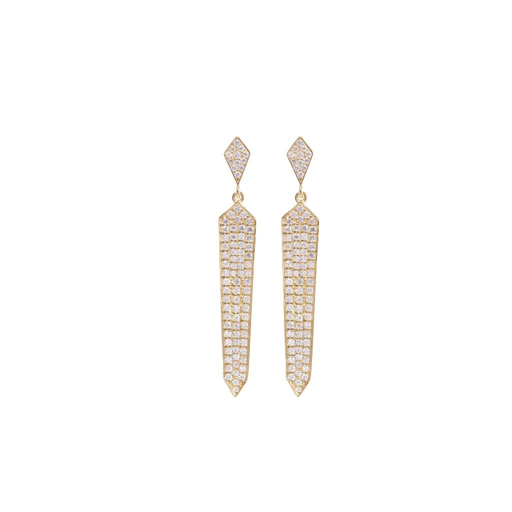 andarta earrings white diamonds gold alveare jewelry