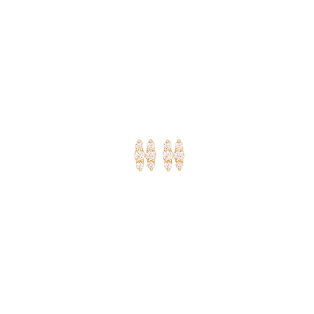 inez earrings white diamonds gold alveare jewelry